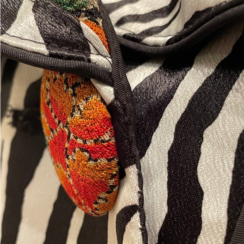 Vintage 90s Haute Couture Paris Blazer | Zebra Floral Wired Collar - Picture 11 of 13